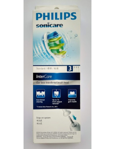 REPUESTO CEPILLO STANDARD INTERCARE - CAJA * 3 PCS