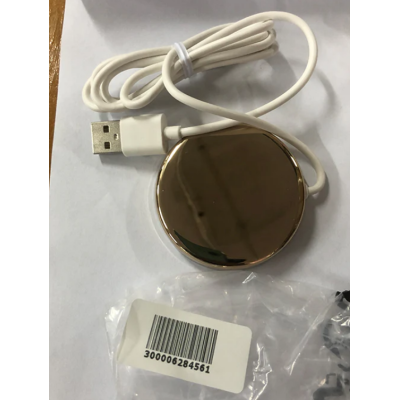 CARGADOR (BLANCO Y ORO ROSA REDONDO ) CABLE USB