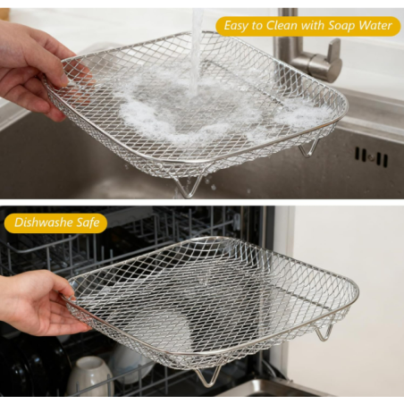 CANASTILLA CUADRADA PARA CANASTA CON MANIJA  EN ACERO INOXIDABLE